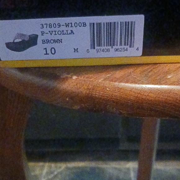 Yellow Box Black Sandals with Gold Accents - Picture 8 of 8